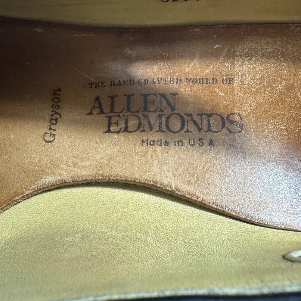 Allen Edmonds Men's Size 9 C Grayson Burgundy Leather Moc Toe Tassel Loafers USA